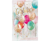 Congratulations Card, Balloons, 13x20,5 cm